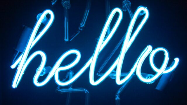 Hello Neon light signage